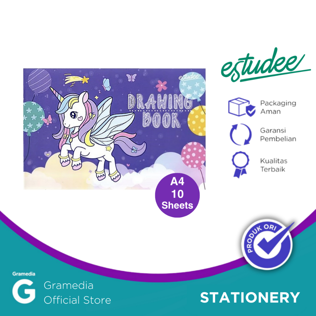 

Estudee Drawing Book A4 J Unicorn Dream