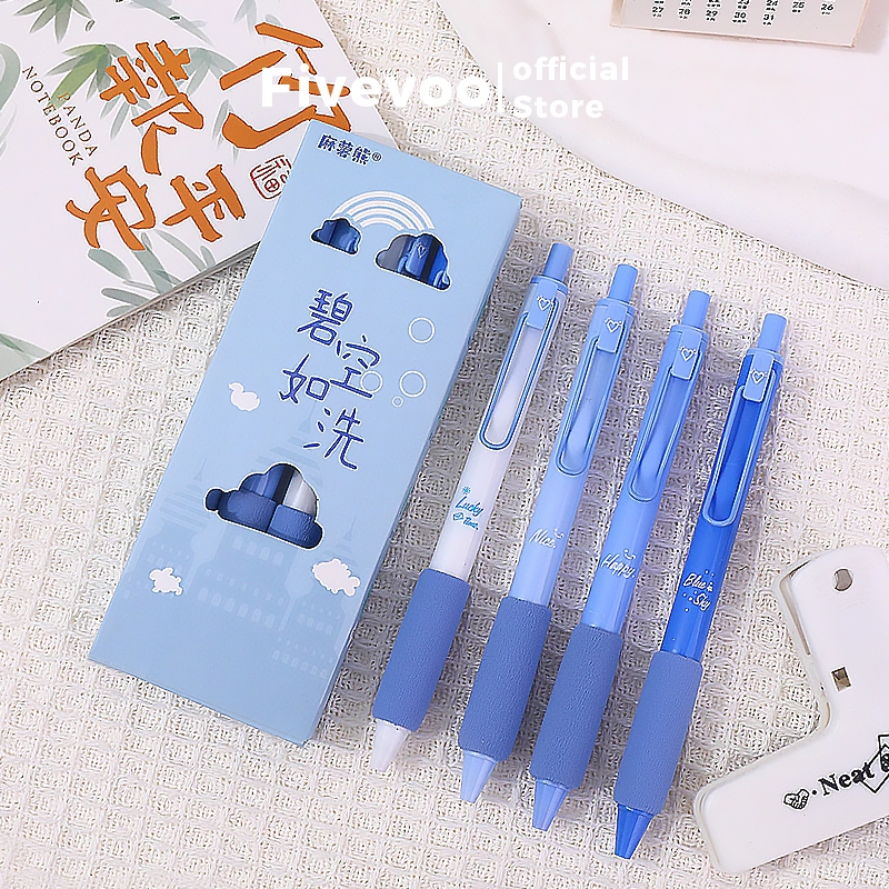 

FIVEVOO Pena Gel 0.5MM/ Set Pulpen Isi 4 Pcs/ Set Alat Tulis/ Pulpen Tebal