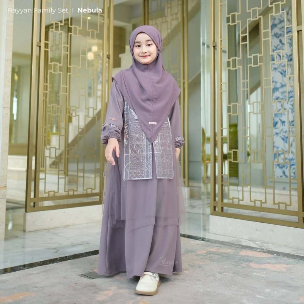 Gamis Anak Perempuan Pesta Mix Brokat Mewah Nyaman Elegan