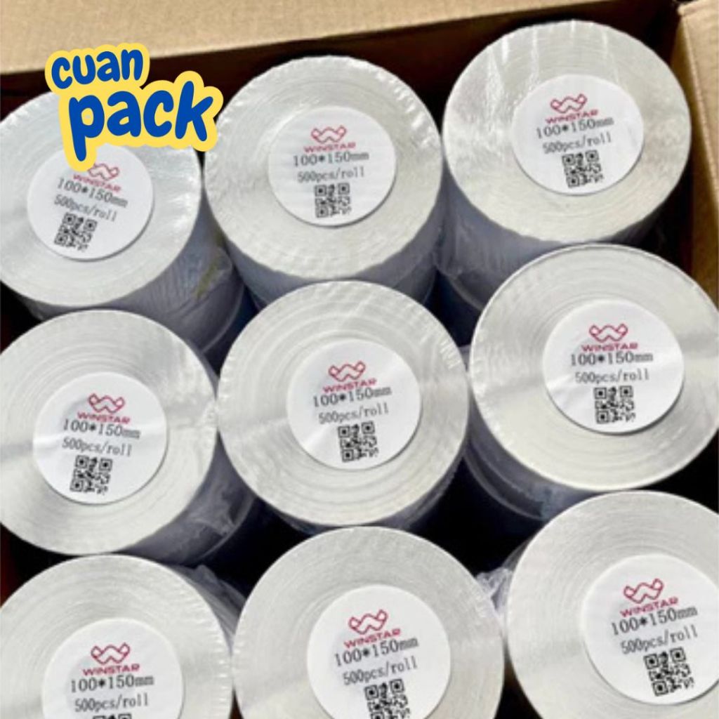 

Ay00! Label Sticker Thermal/Termal Winstar Roll 100 x 150 isi 500 lembar