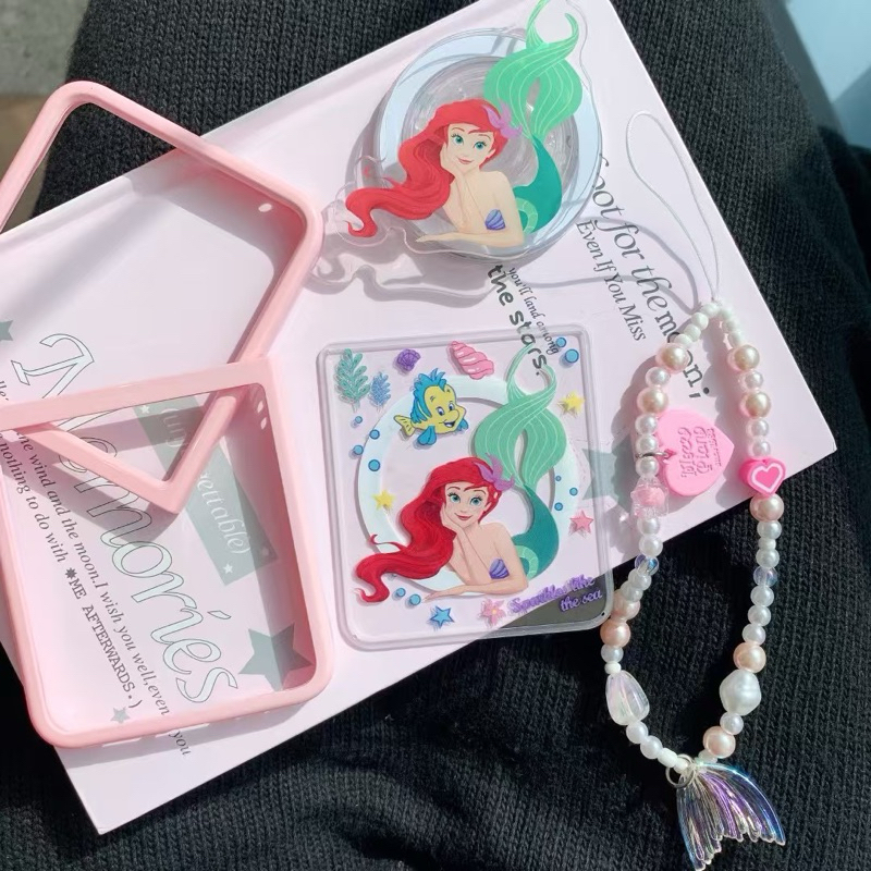 Window Case Zflip7 Magsafe New Frameless Ariel Princess Widescreen With Magnetic Popsocket Chain Tal
