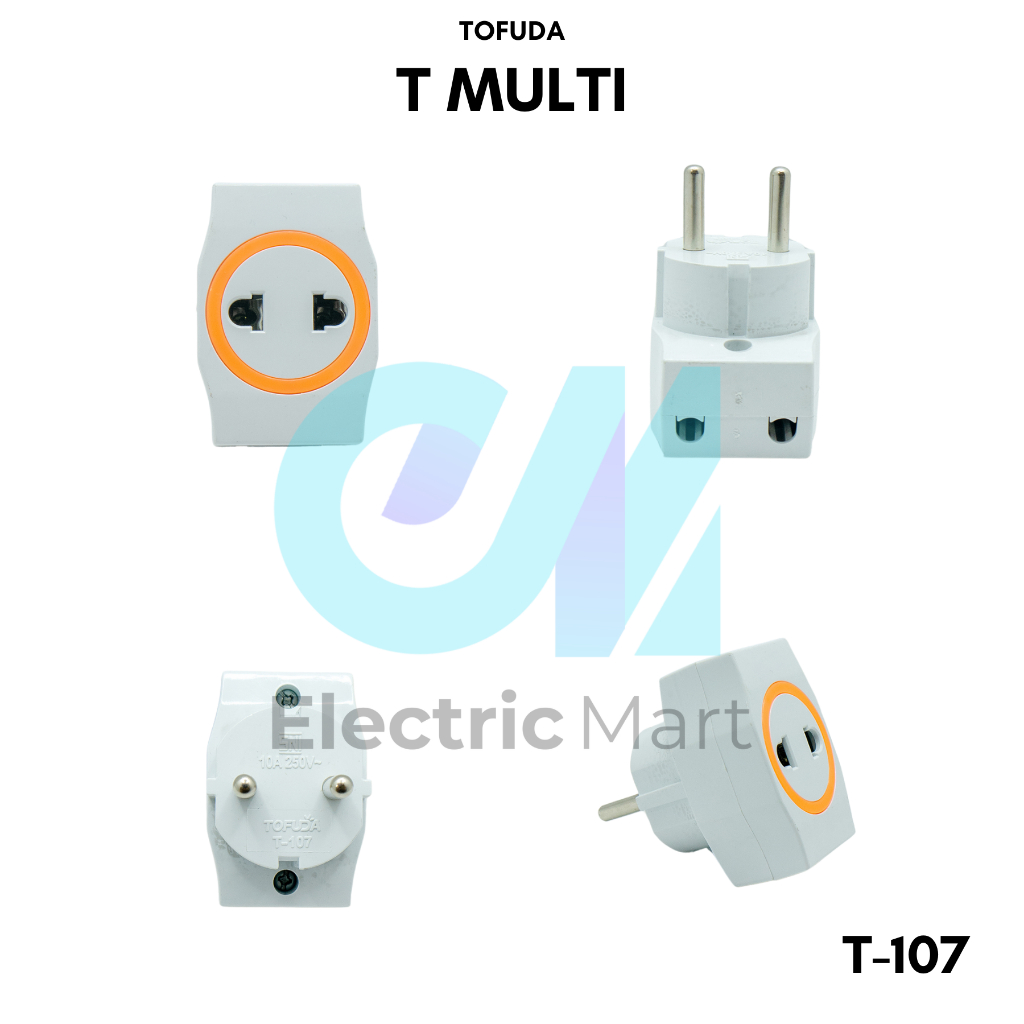 Steker T Multi Colokan Multi 3 Lubang T Mini Colokan Listrik