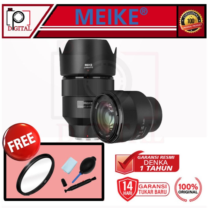 Lensa Meike AF 85mm f1.8 for Sony E Mount Full Frame STM / Meike 85 mm f/1.8 Fix Lens Resmi