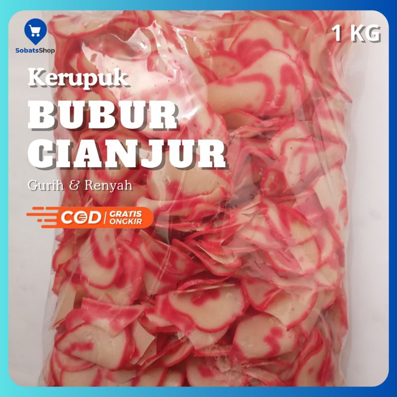 

1 KG Kerupuk Bubur Cianjur Mentah Enak Dan Gurih Cocok Untuk Di Goreng/Seblak