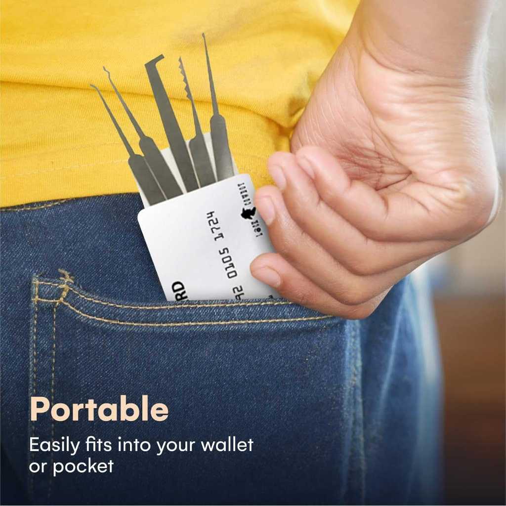 Set Tool Buka Gembok Lock Picking Set Alat Pembuka Kunci Gembok Alat Pembuka Pintu Gembok Lockpick P