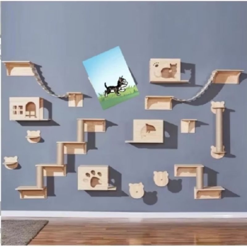 cat playground cat tree cat house rumah kucing tempel dinding