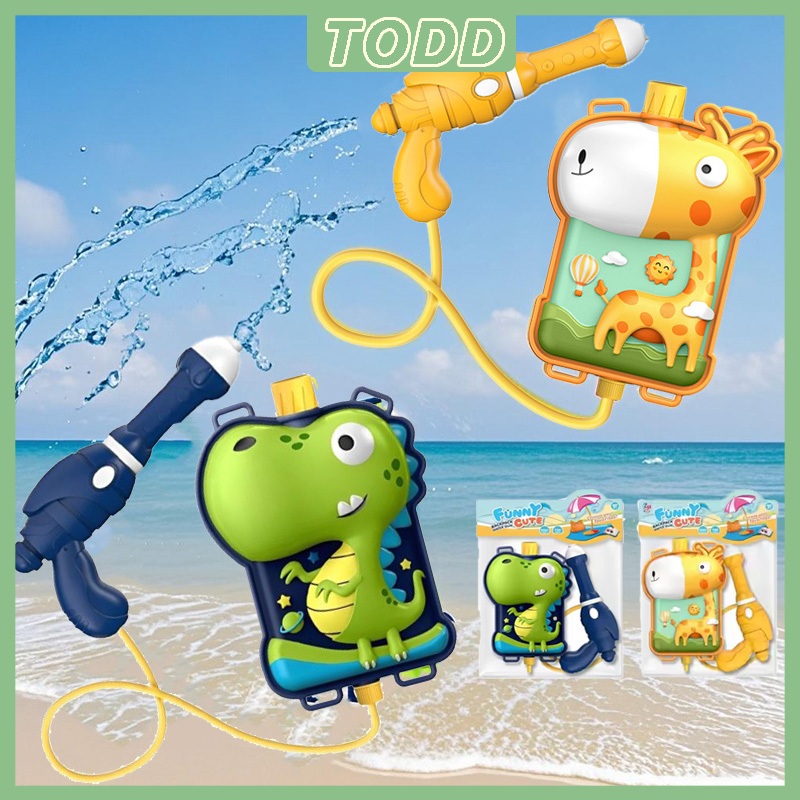 TODD Mainan Pistol Air Anak Ransel Backpack Water Gun Giraffe Jerapah Mainan Pistol Air Tas