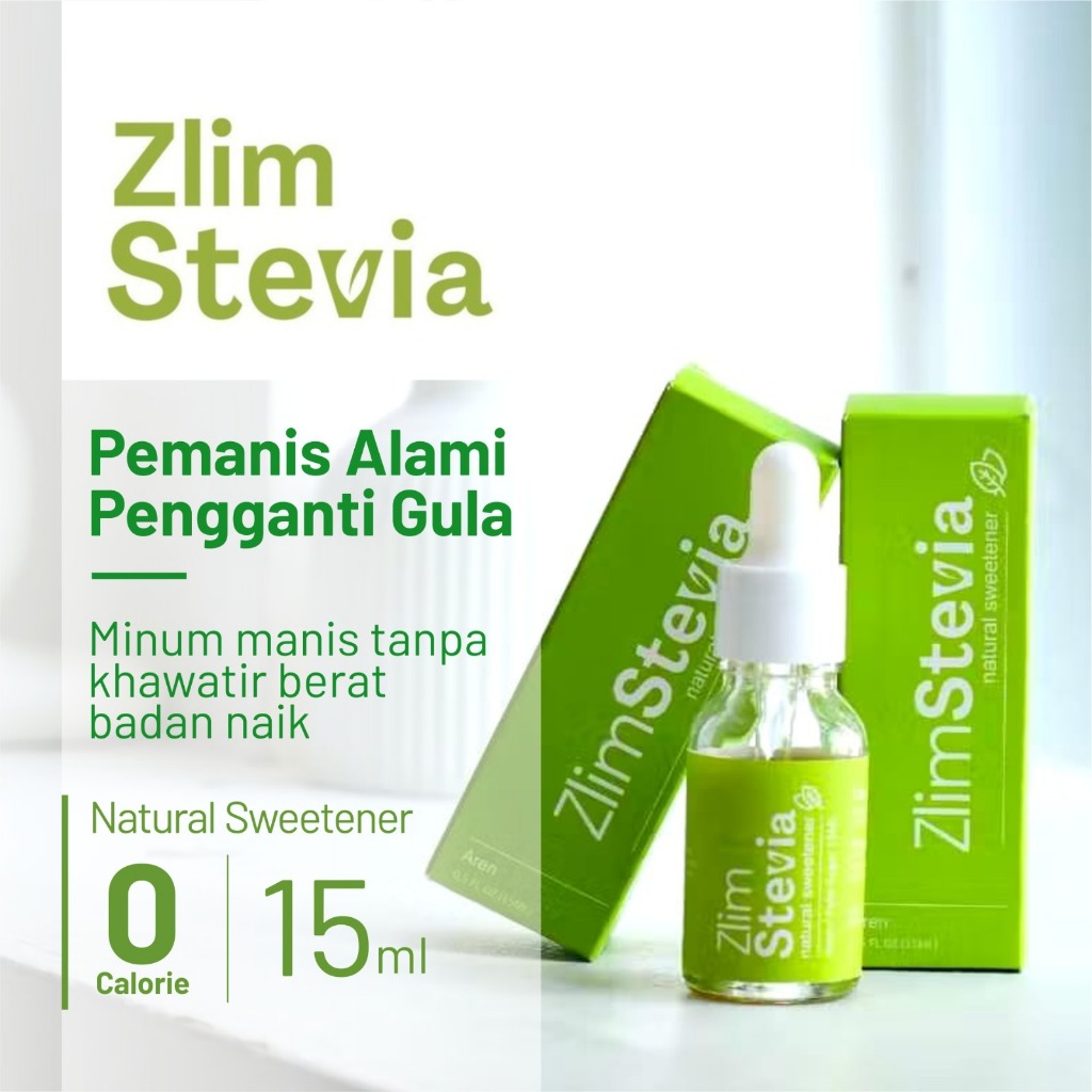 

ZlimStevia Natural Sweetener 15ml - Pemanis Alami Stevia yang Sehat dan Alami