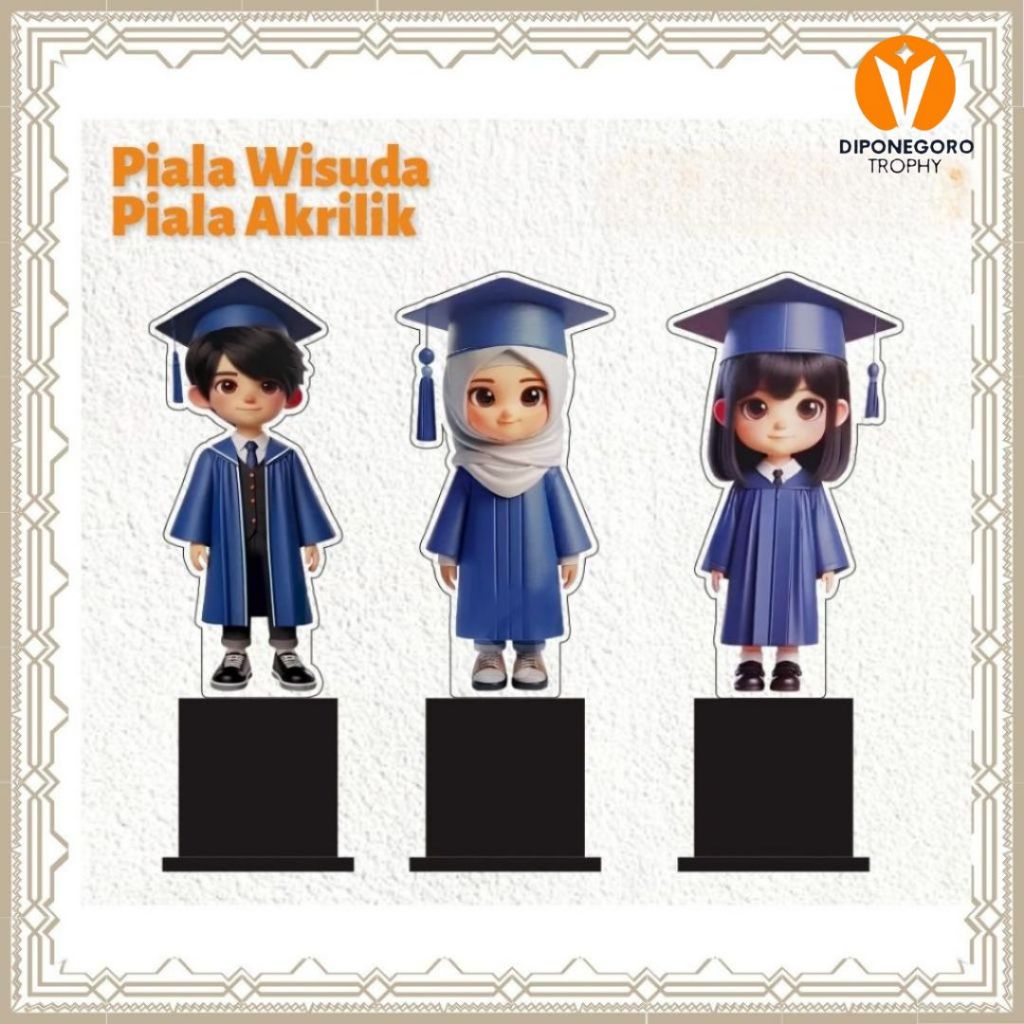 Piala Wisuda Akrilik Custom Piala Wisuda Anak