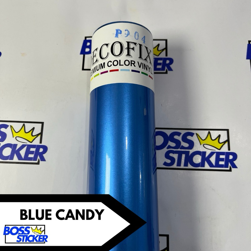 Sticker Blue Candy - Stiker Biru Muda Mettalic Glossy - Skotlet Biru Relaxa Metalik Glosi