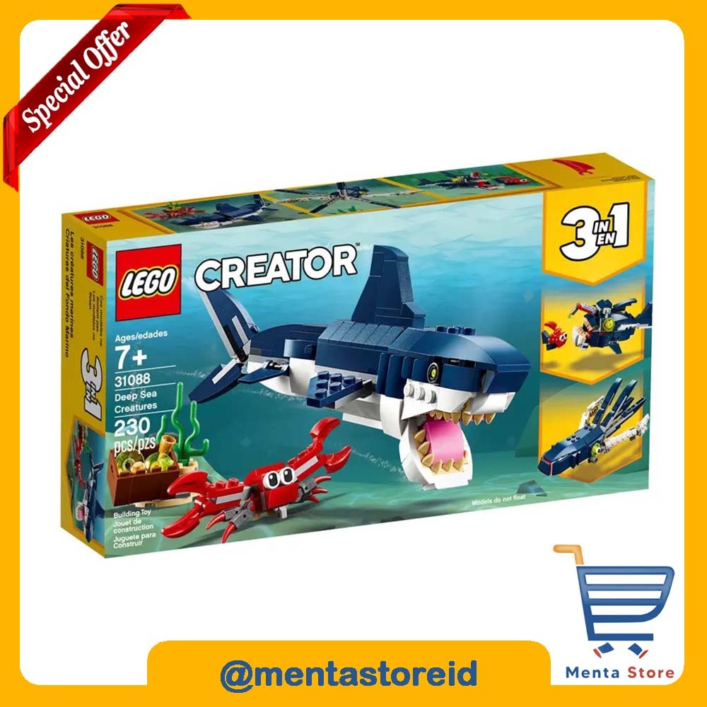 LEGO Creator 31088 Deep Sea Creatures Sea Life Adventures Set Ikan Hiu
