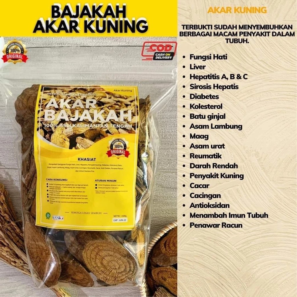 

Akar Kayu Bajakah Kuning Kualitas Terbaik Siap seduh Asli kalimantan 100% Original