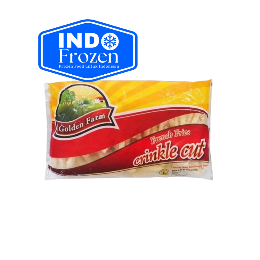 

GOLDEN FARM CRINKLE CUT 500GR / KENTANG GORENG BEKU / FRENCH FRIES