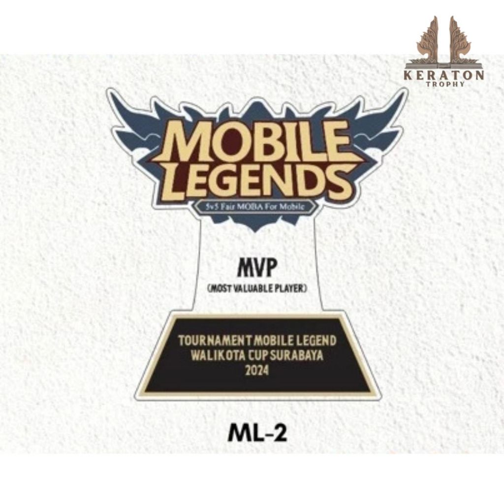 Piala Mobile Legend Plakat Mobile Legend Akrilik Custom Plakat E sport