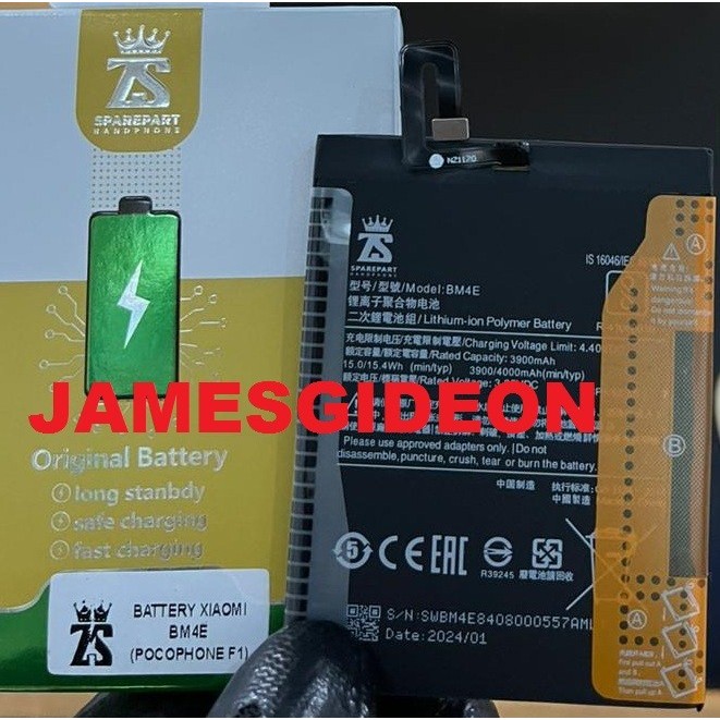 Batt Batrai Batre Battery Baterai Xiaomi Pocophone F1 poco phone f1 BM4E BM 4E BM-4 EORIGINAL ZS ZEV