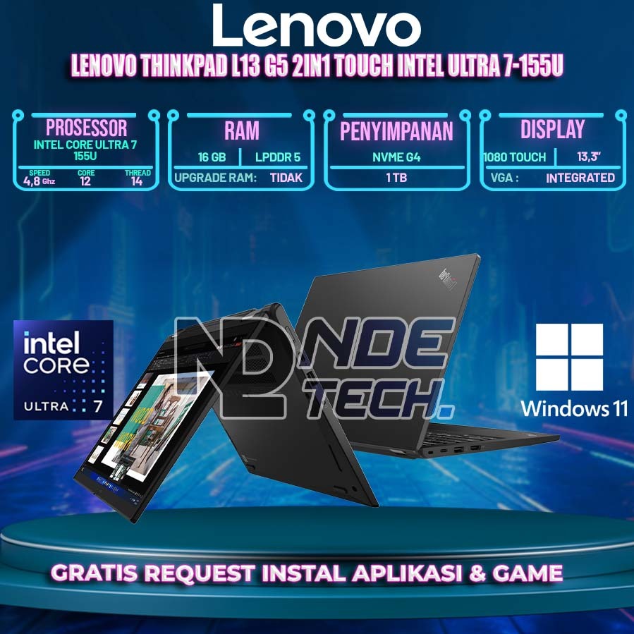 LENOVO THINKPAD L13 G5 2IN1 TOUCH INTEL ULTRA 7-155U