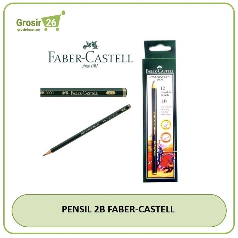 (1 box) pensil 2b kayu / pencil faber castell