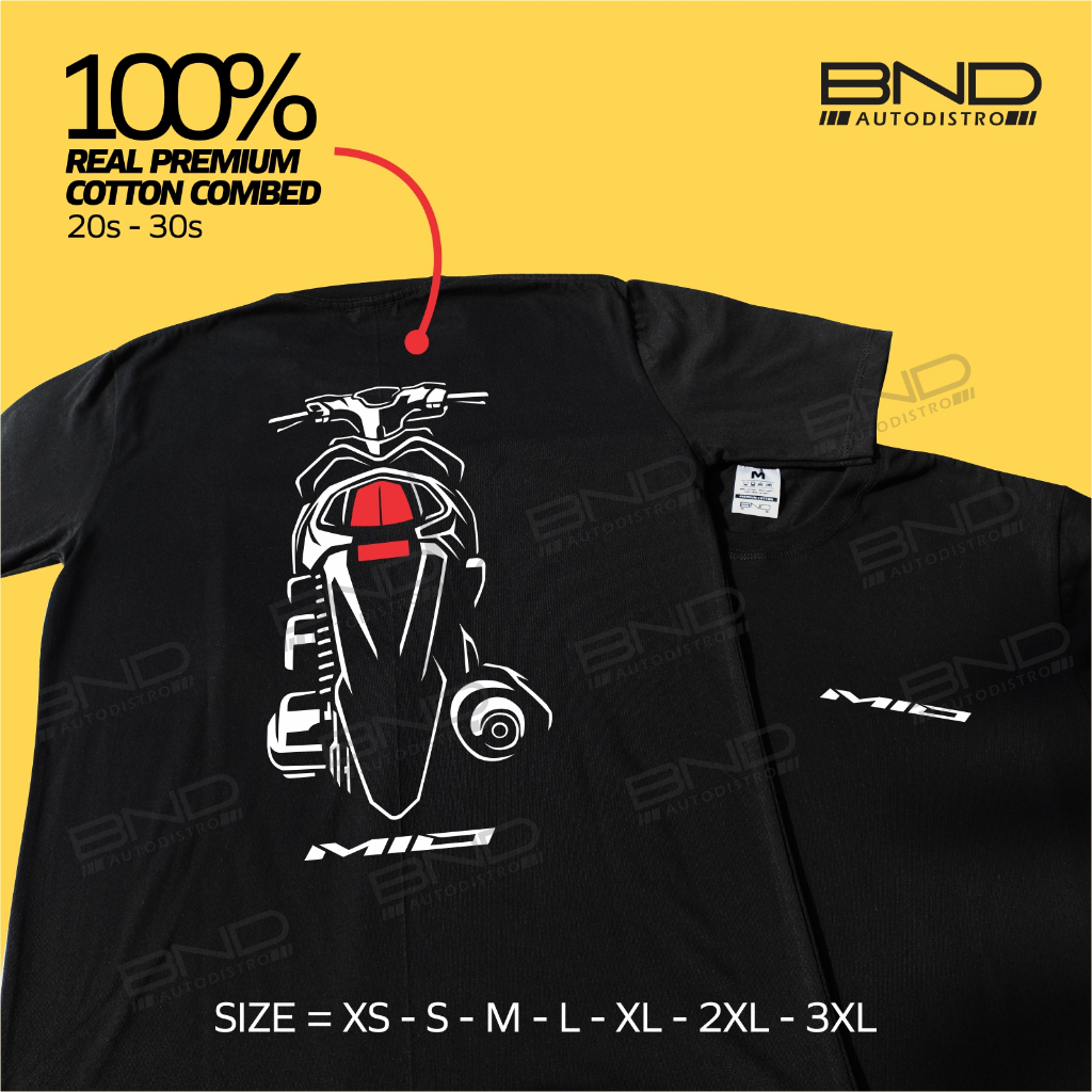 [BND] Kaos Yamaha Mio M3 REAR T-Shirt Baju Kaos Mio M3 125 Kaos Motor Kaos Distro Pria