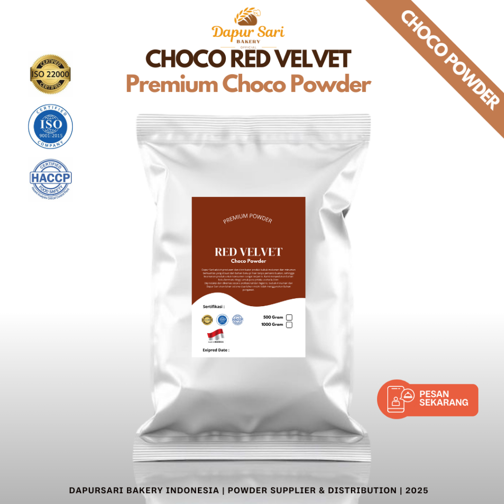 

Powder Drink Bubuk Minuman Rasa RED VELVET PLAIN 500gr-1Kg/Minuman Powder 500gr-1kg