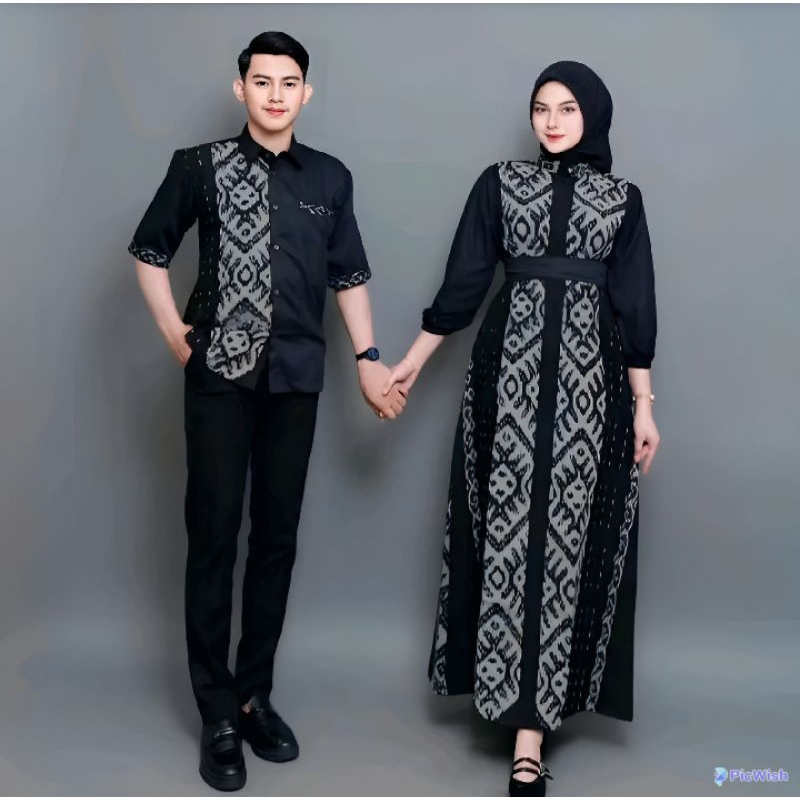 Ready baju couple+Baju tenun+Couple Pasangan+Baju Pesta+Baju keluarga