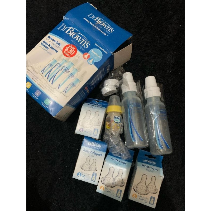 BUNDLING Dr Browns BOTOL SUSU DAN NIPPLES SET NEW RARE ITEMS