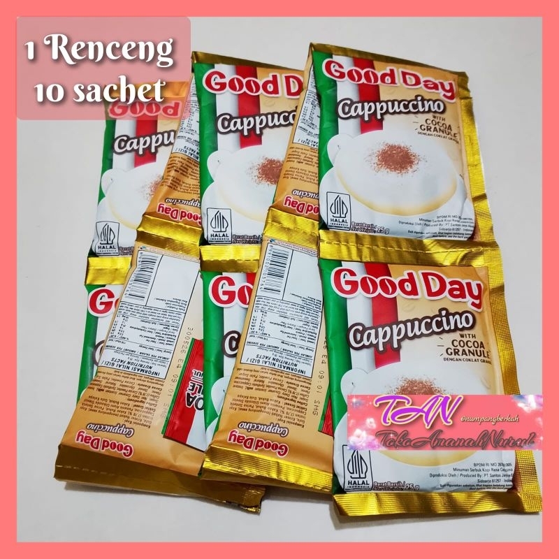 

good day capucino 1 renceng 10 sachet @25gr