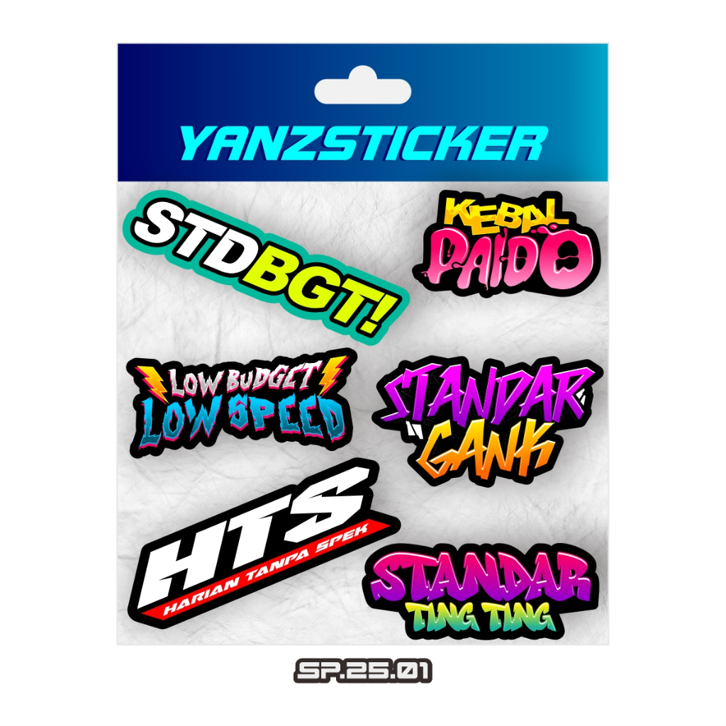 

Stiker Pack Racing Kata Kata Viral Mekanik Tobrut HTS Kebal Paido Low Budget Low Speed Standart Gank