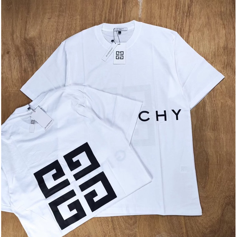 Kaos T-shirt oversize Givenchy logo unisex pria waniita premium