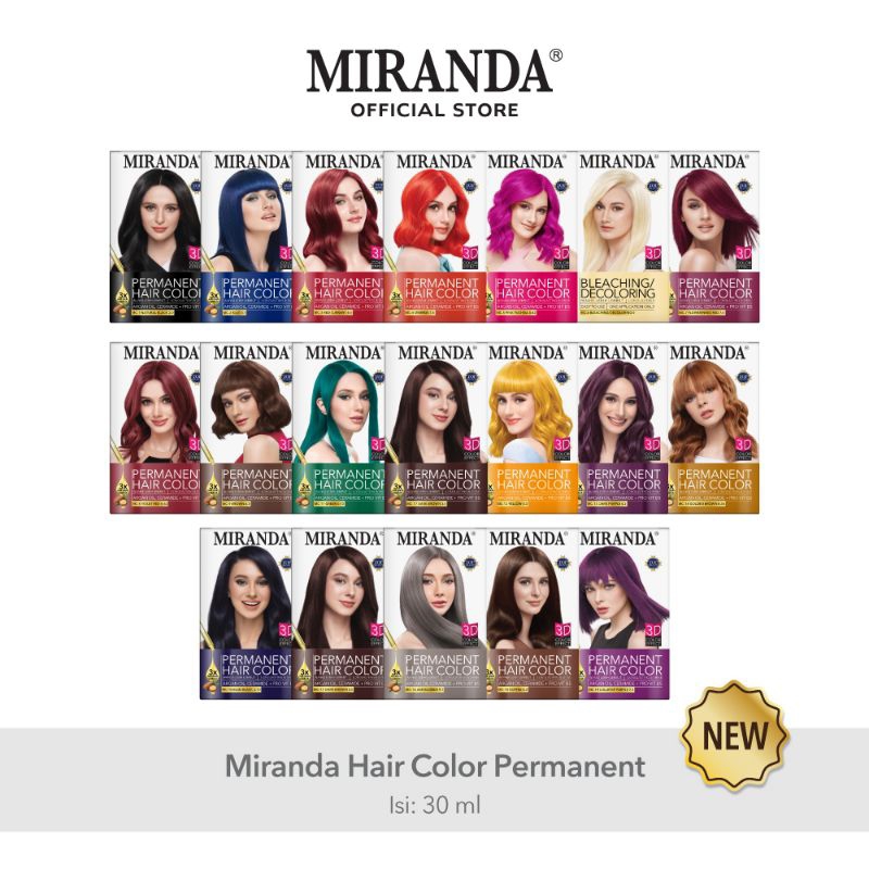 

Miranda Hair Color Cat Rambut (30ml x2 )+ 10ml