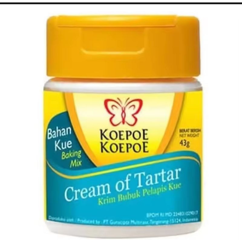 

Koepoe Koepoe Cream Tartar Krim Bubuk Pelapis Kue Baking Tar Tar 43gr