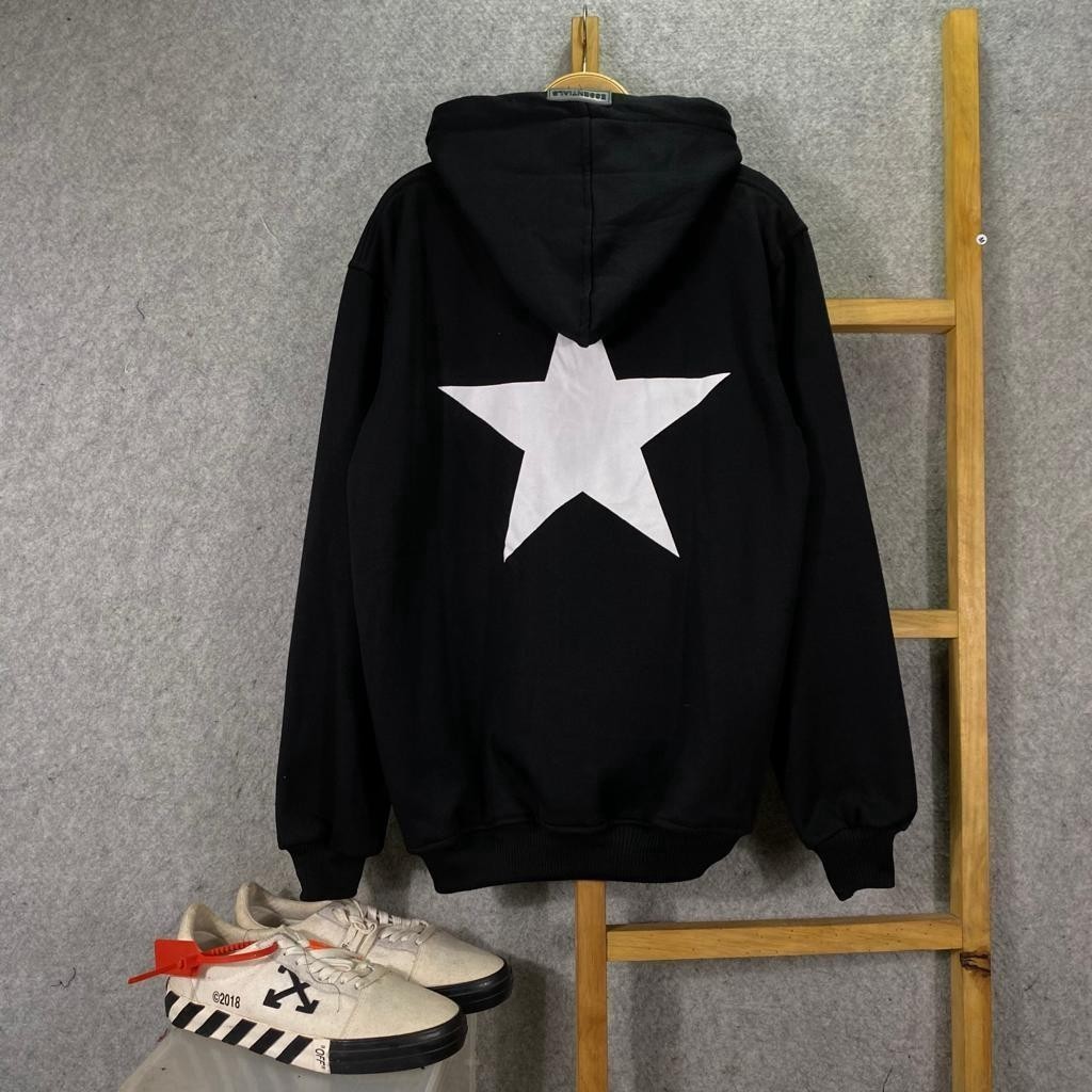 SWEATER HOODIE ESSENTIALS FOG FEAR OF GOD BIG BACK STAR BLACK