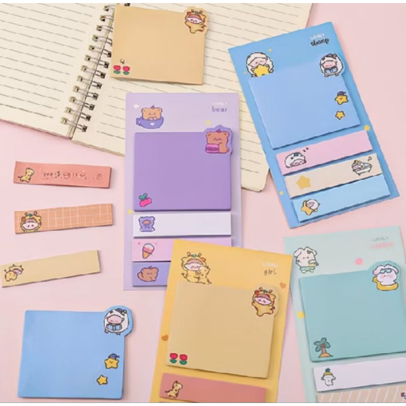 

Sticky Notes Set Berwarna Memo Pad 4 Baris Tempel Lucu - barangmurah.mks