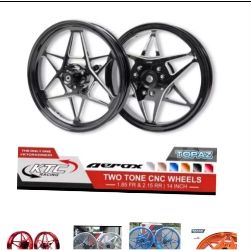 VELG RACING KTC TOPAZ AEROX OLD/NEW AEROX UK 185/215-14