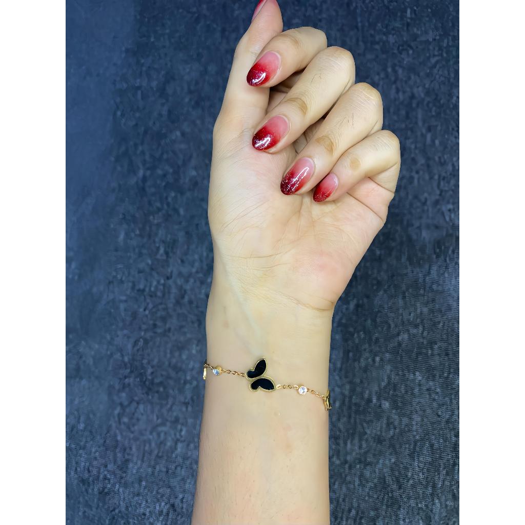 Gelang Wanita Xuping Motif Kupu Kupu Hitam Terbaru