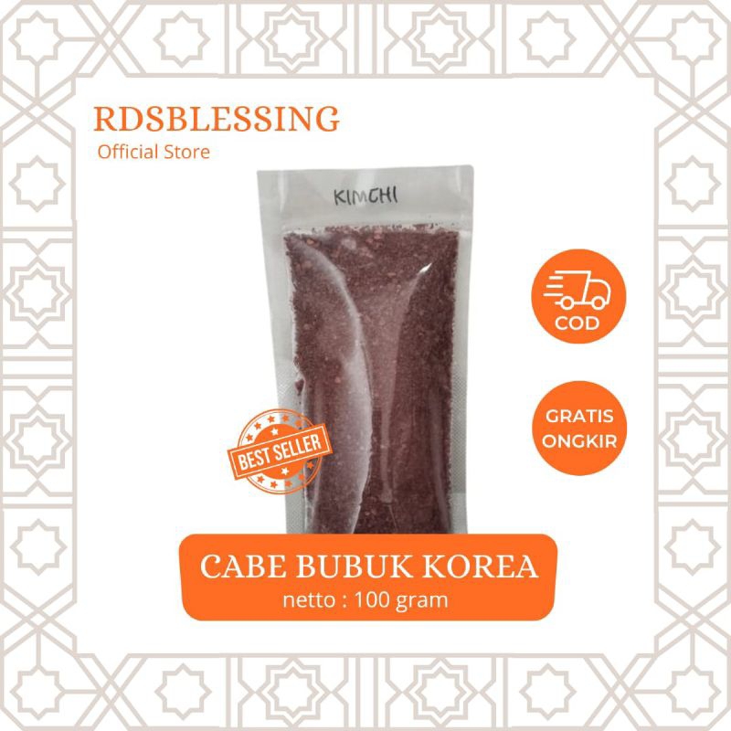 

Cabe bubuk korea 100gram / gochugaru bubuk 100 gram/Cabe kimchi