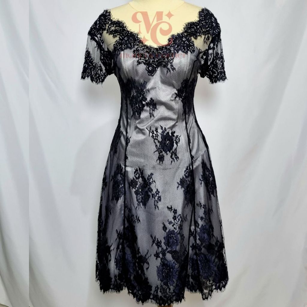 KEBAYA GREY MIDI DRESS | Gaun Kebaya Dress Wanita | Kebaya Modern Casual Formal