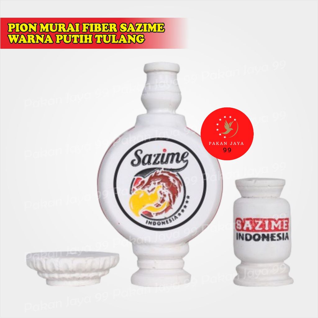 READY PION MURAI FIBER SAZIME WARNA PUTIH TULANG UNTUK PION GANTUNGAN SANGKAR BULATBURUNG MURAI ANIS