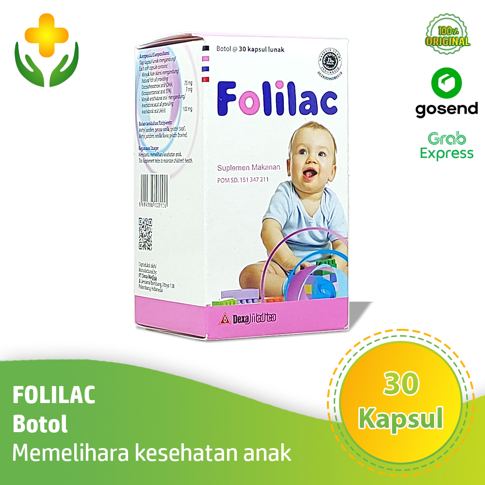 Folilac Botol 30 Kapsul Vitamin Perkembangan Otak Bayi