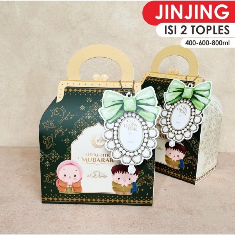 KOTAK TOPLES TABUNG BOX KUE KERING ISI 2 PCS