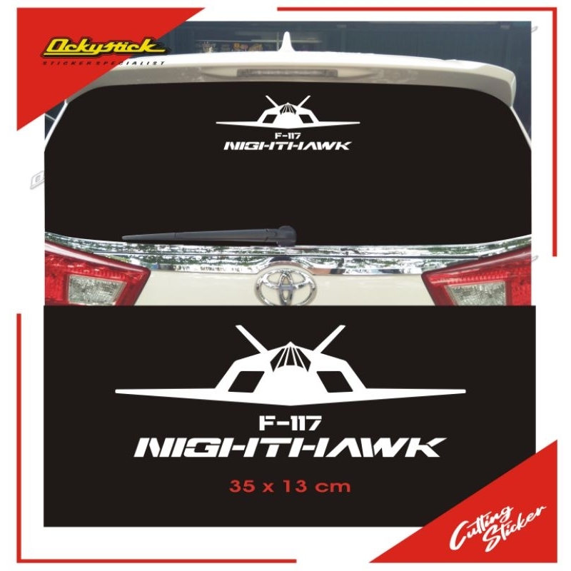 cutting sticker pesawat F-117 NIGHTHAWK stiker kaca belakang mobil