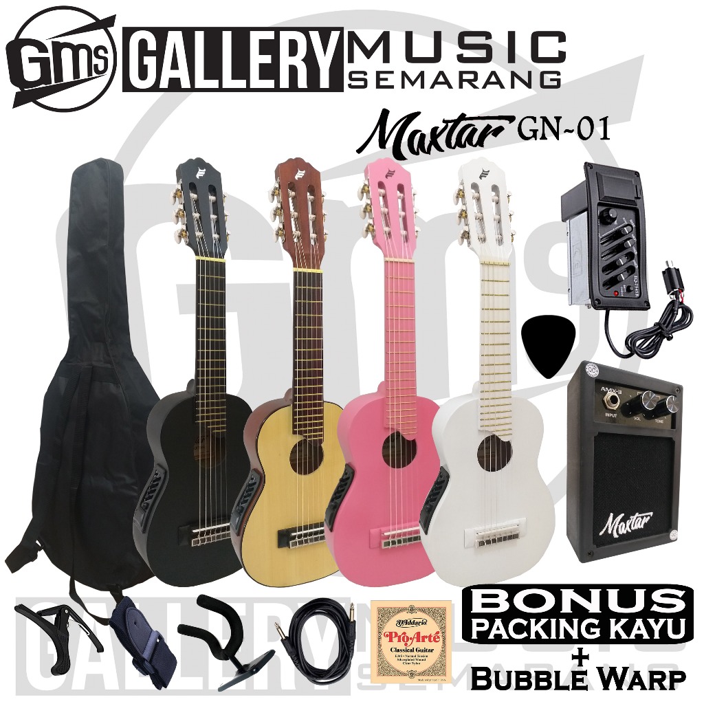 ORIGINAL Guitalele Elektrik Maxtar GN-01 Gitar Maxtar Original