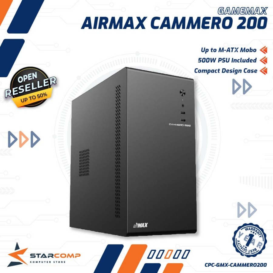 GAMEMAX AIRMAX CAMMERO 100 / 200 M-Atx CASING PSU 500W