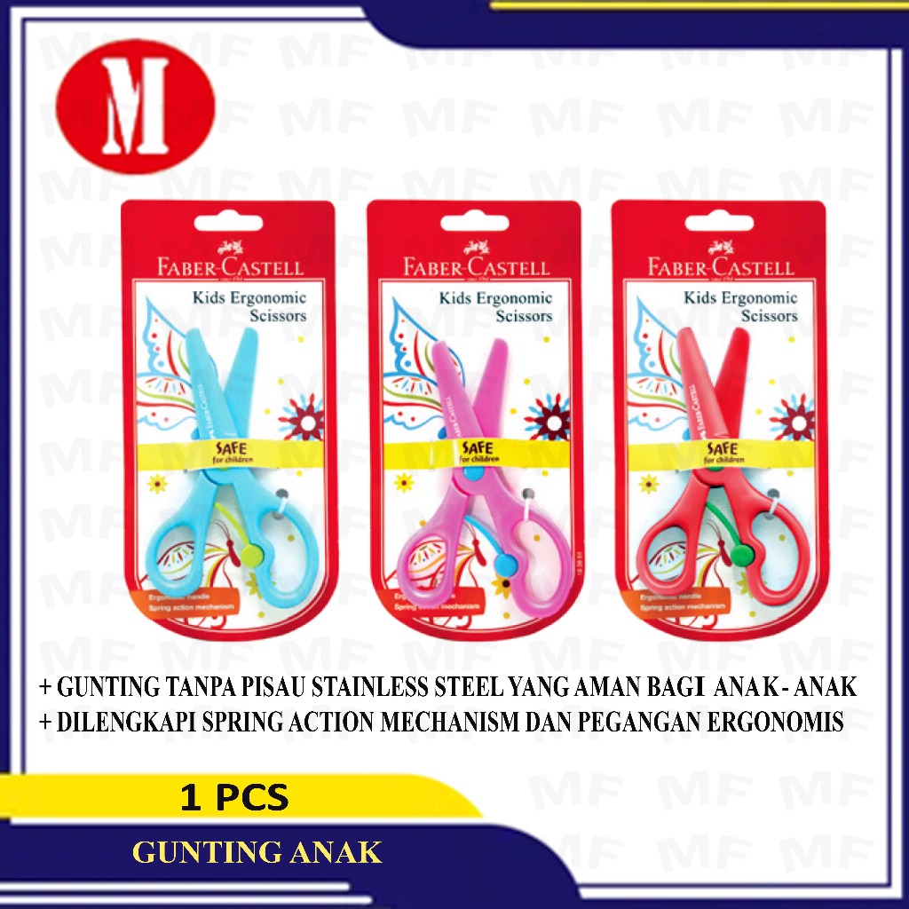 

Gunting anak Faber Castell/Gunting Kertas/ Gunting Anak Tanpa Pisau Stainless Steel