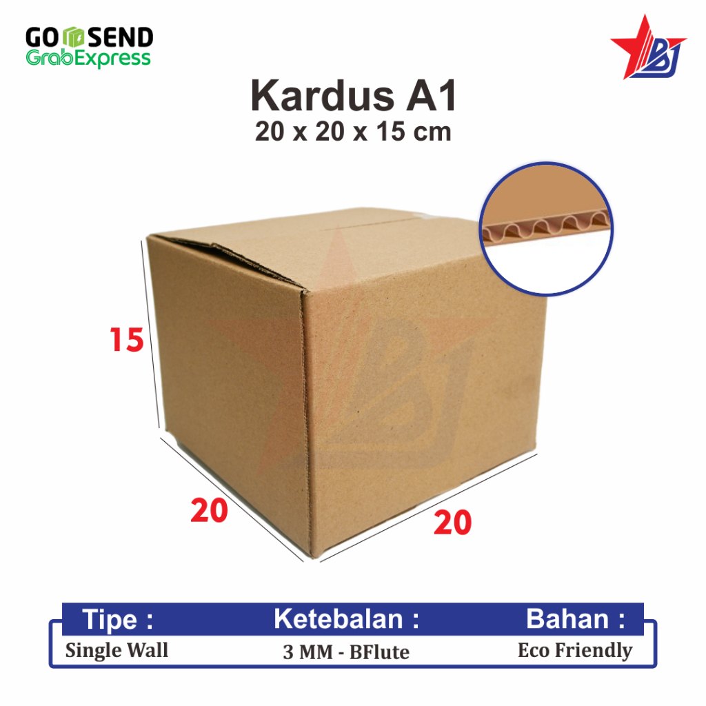 

Kardus box karton packing 20x20x15