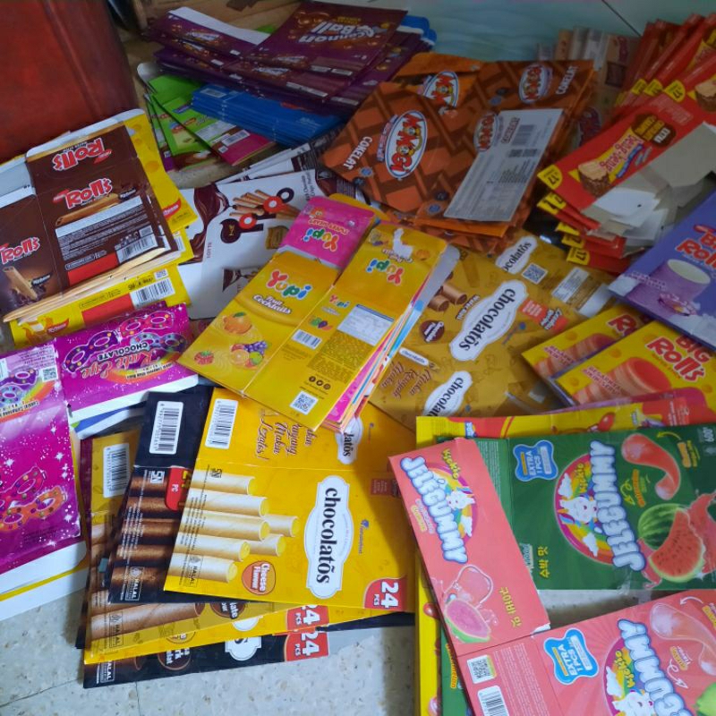 

Kardus Bekas Aneka Snack minimal pembelian 4pcs