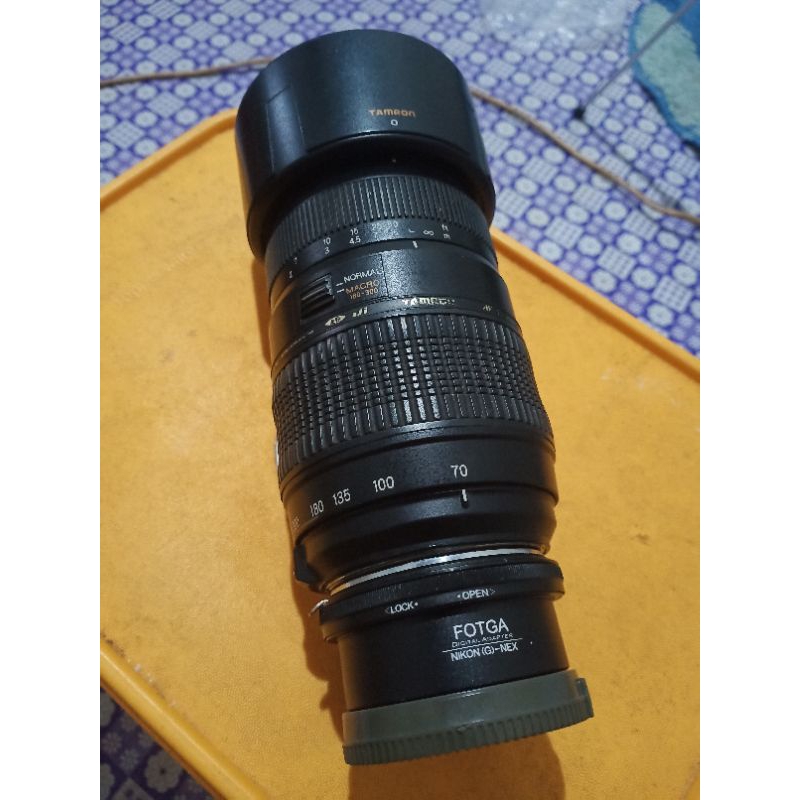 lensa tele tamron nikon + adapter for sony e mount