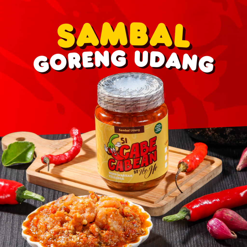 

Si CabeCabean - Sambal Goreng Udang 100ML | Sambel Lokal Pedas Gurih & Fresh Dalam Kemasan Botol