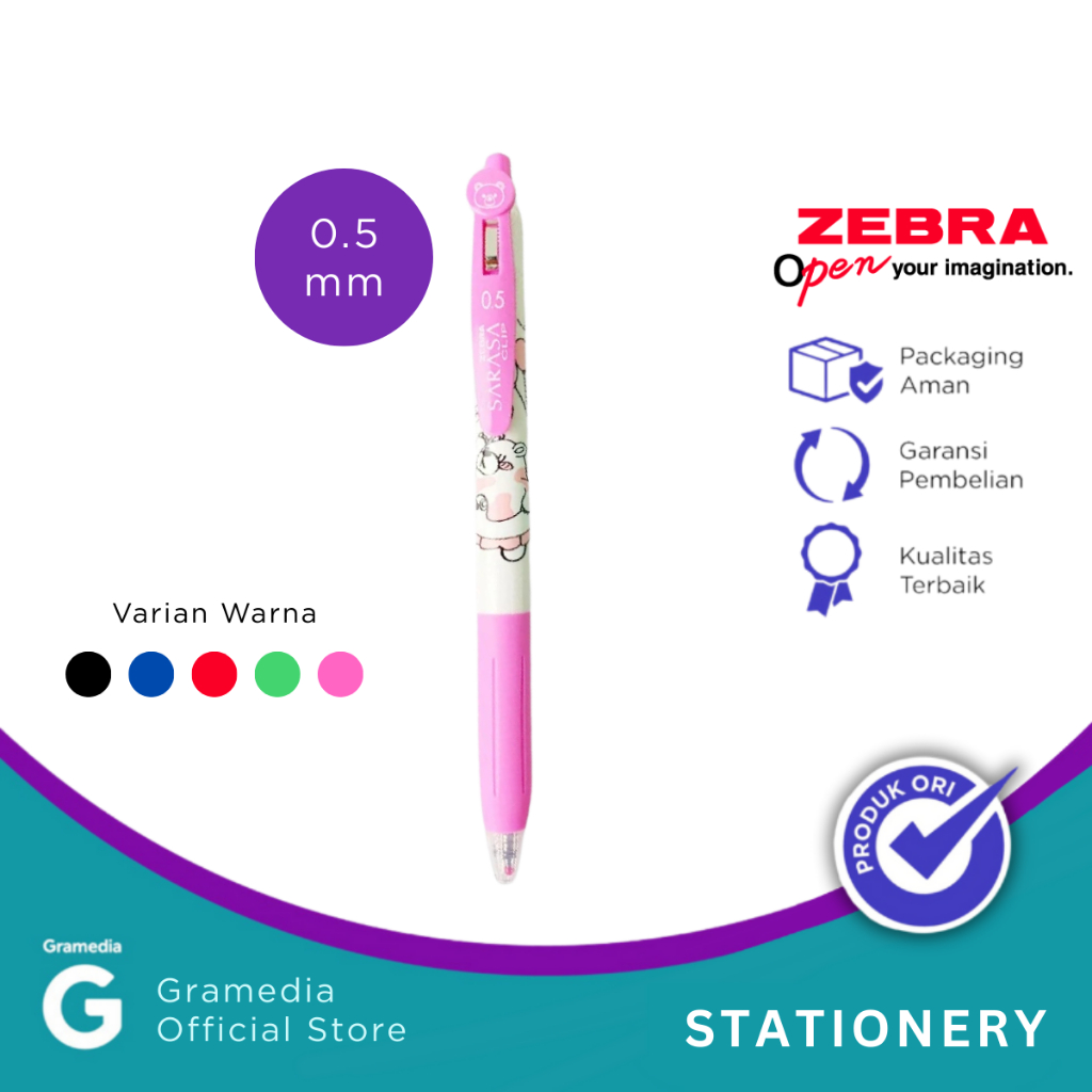 

Zebra Sarasa Clip 05 Single Bear Light Pink