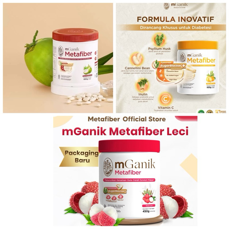 mGanik Metafiber 450gr | Suplemen Serat Khusus Diabetes - Mganik Balikpapan