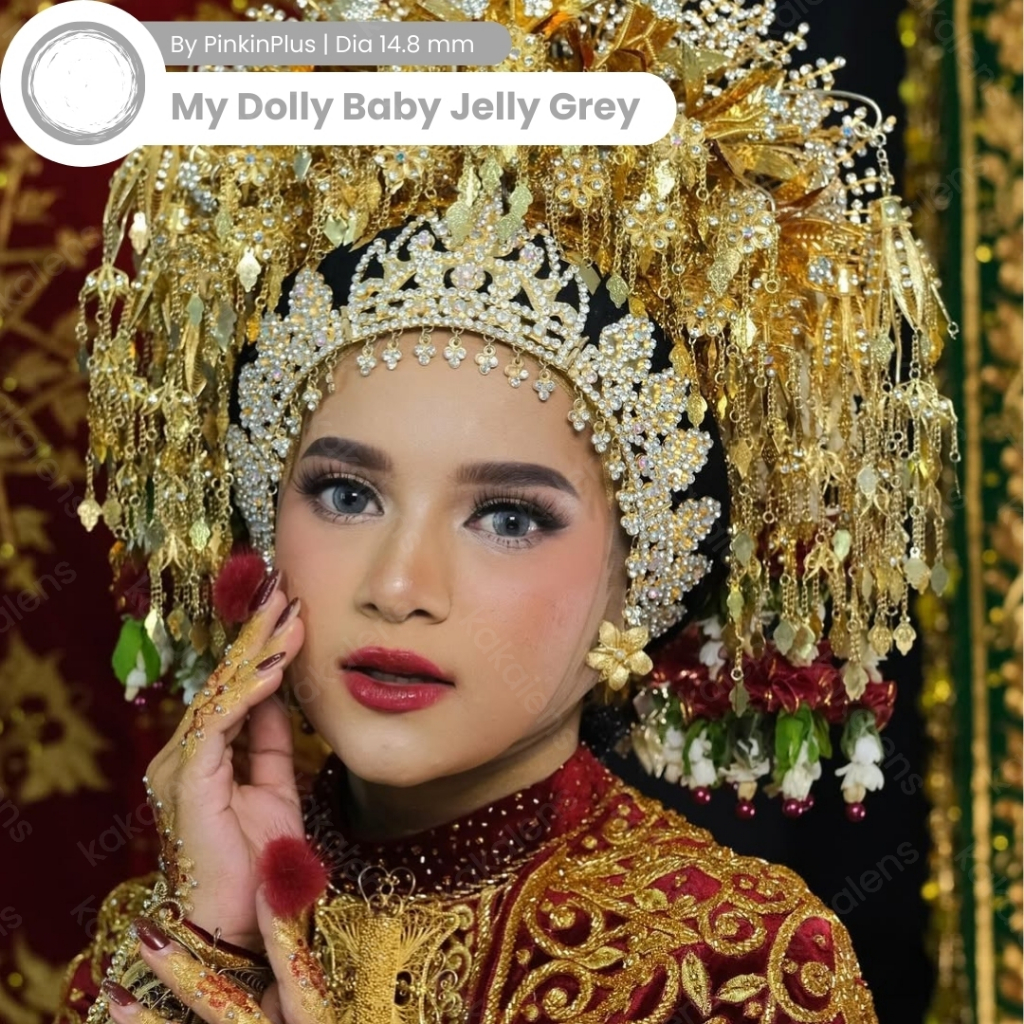 Softlens My Dolly Ring 14.2mm Jamie Grey Soflen Normal Minus Tinggi by Pinkin Softlens